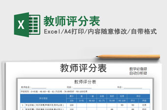 2021年教師評分表