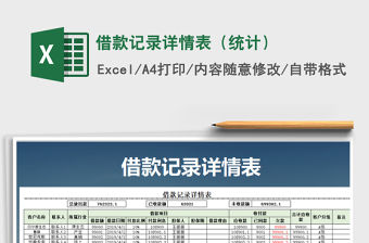 2021年借款記錄詳情表（統(tǒng)計(jì)）