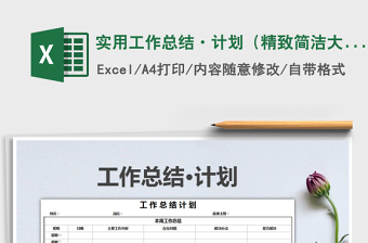 2021年實用工作總結(jié)·計劃（精致簡潔大方）