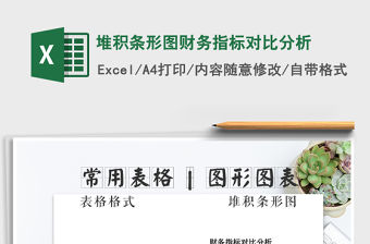 2021年堆積條形圖財務指標對比分析