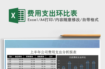 2022费用同比环比模板excel