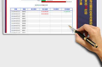 2021年收支表（帶收支分析，自動計算，帶圖表，可打印）