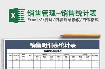 2021年銷售管理-銷售統(tǒng)計表