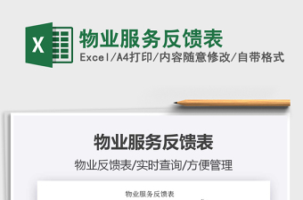 2022年物業(yè)服務反饋表