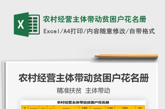 2021年農(nóng)村經(jīng)營主體帶動貧困戶花名冊
