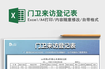2021年門衛來訪登記表