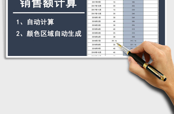 2022年连续12个月销售额自动计算表免费下载