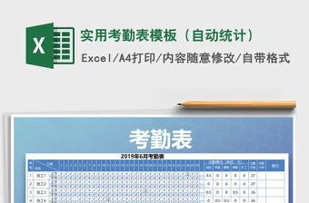 2021年實用考勤表模板（自動統計）