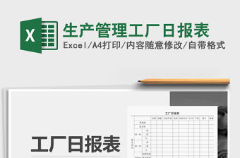 2021年生產管理工廠日報表