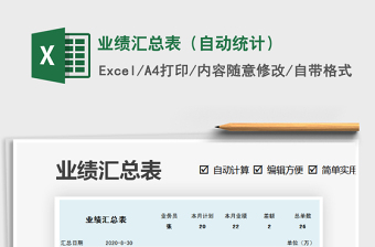 2021年業(yè)績(jī)匯總表（自動(dòng)統(tǒng)計(jì)）