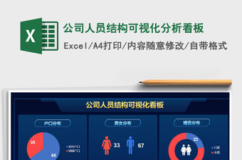 2021年公司人員結(jié)構(gòu)可視化分析看板