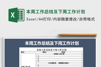2021年本周工作總結及下周工作計劃
