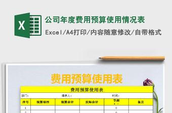 2021年公司年度費用預算使用情況表