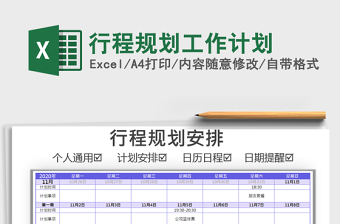 2021年行程規(guī)劃工作計(jì)劃