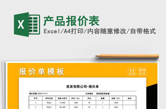 2021年產品報價表