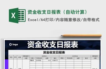 2021年資金收支日報(bào)表（自動計(jì)算）