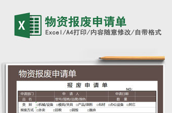 2021年物資報廢申請單