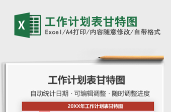 2021年工作計劃表甘特圖