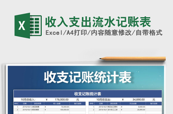 2021年收入支出流水記賬表