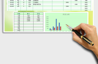 2021年收支表（現(xiàn)金日記賬）-匯總分析圖表