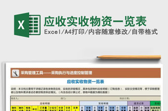 2021年應收實收物資一覽表