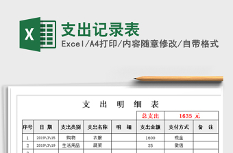 2021年支出記錄表
