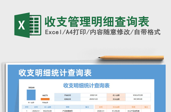 2021年收支管理明細(xì)查詢表
