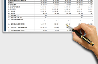 2021年房地产开发拿地测算表-自动统计