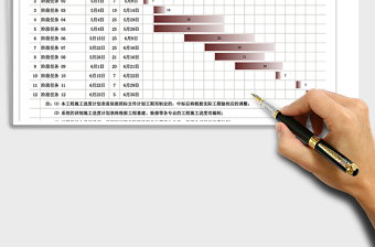 2021年施工计划进度表 渐变填充