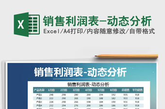 2021年銷售利潤表-動態分析
