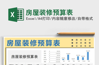 2021年房屋裝修預(yù)算表