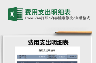 2021年費用支出明細表