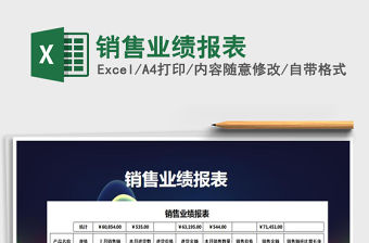 2021年銷售業績報表