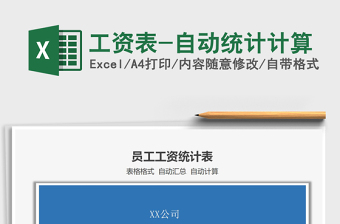 2021年工資表-自動統(tǒng)計計算