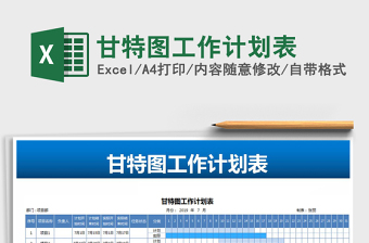 2021年甘特圖工作計(jì)劃表
