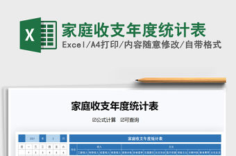2021年家庭收支年度統(tǒng)計(jì)表