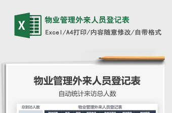 2021年物業(yè)管理外來(lái)人員登記表