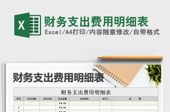 2021年財務(wù)支出費用明細(xì)表