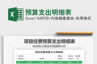 2021年預(yù)算支出明細(xì)表