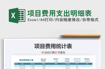 2021年項目費用支出明細(xì)表