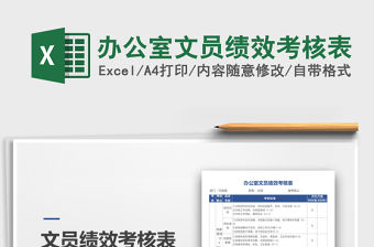 2021年辦公室文員績效考核表