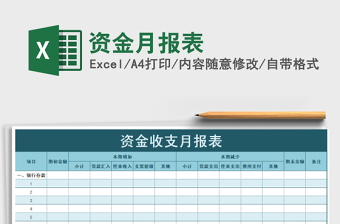 2022资金月报表