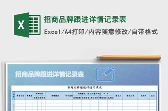 2021年招商品牌跟进详情记录表