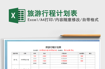 2021年旅游行程计划表