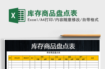 2021年庫(kù)存商品盤點(diǎn)表