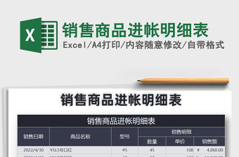 2021年銷(xiāo)售商品進(jìn)帳明細(xì)表