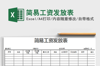 2021年簡易工資發(fā)放表