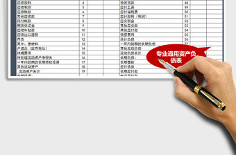 2021年通用資產負債表