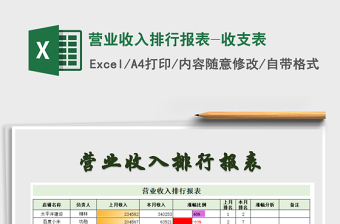 2021年營業(yè)收入排行報表-收支表