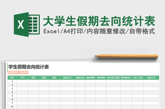 2021年大學(xué)生假期去向統(tǒng)計表